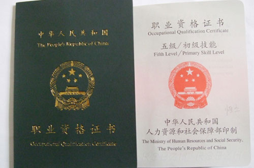 職業資質證書初級